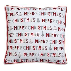 NEW! Farmhouse Whimsical Merry Christmas Throw Pillow Holiday Country Shabby